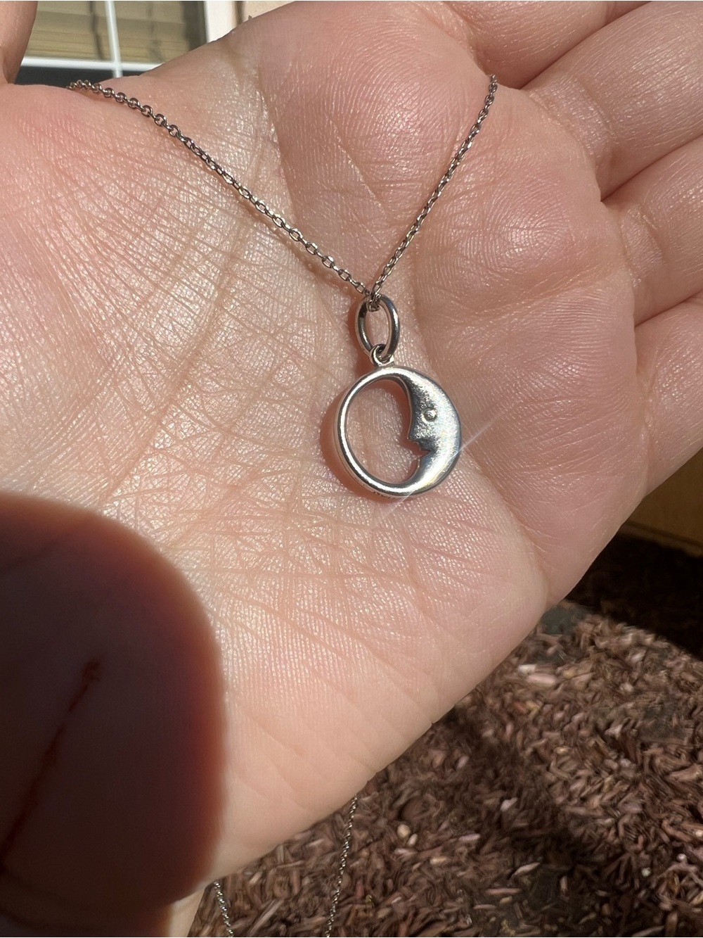 Vintage Tiffany & co Sterling silver moon necklace